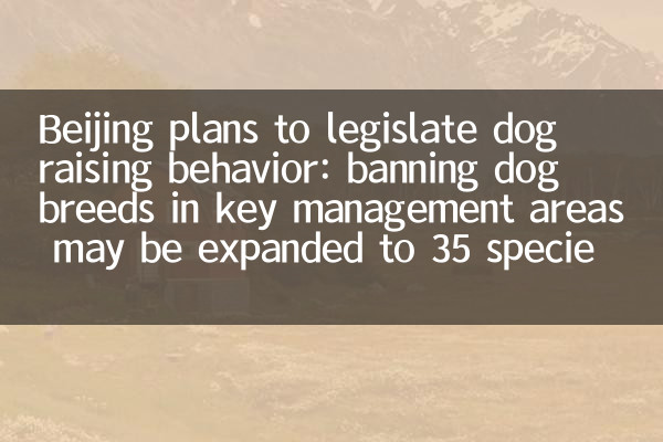 Beijing planea legislar el comportamiento de elevación de perros: la prohibición de las razas de perros en áreas de manejo clave puede ampliarse a 35 especies