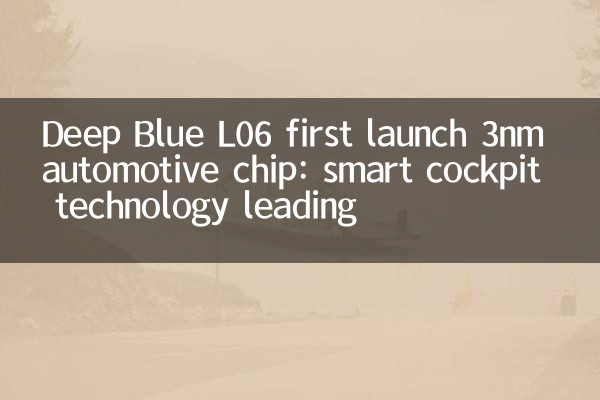 Chip de automóvil de 3NM de Blue L06 Deep Blue L06: tecnología de cabina inteligente líder