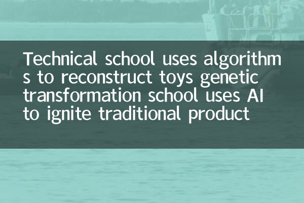 La escuela técnica utiliza algoritmos para reconstruir juguetes La escuela de transformación genética utiliza IA para encender la capacidad de producción tradicional