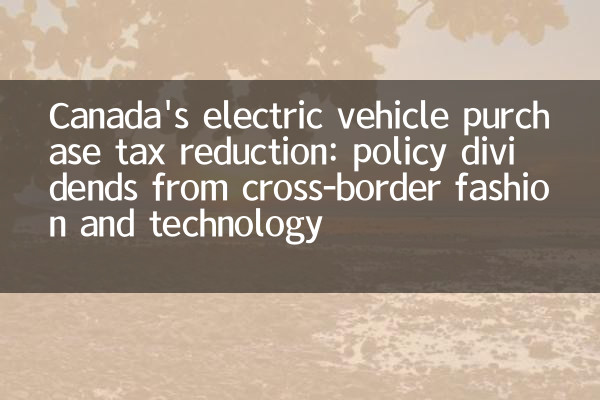 Reducción del impuesto de compra de vehículos eléctricos de Canadá: dividendos de políticas de la moda y la tecnología transfronteriza